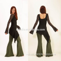 Women Fashion Sportwear Matching Tops And Pants Mesh Loose Asymmetrical Pullover Top And Wide Leg Stripe Pant Plain Solid Pants